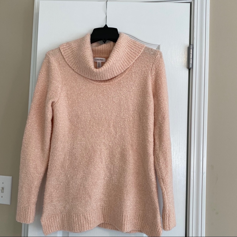 Pink Calvin Klein long sleeved sweater